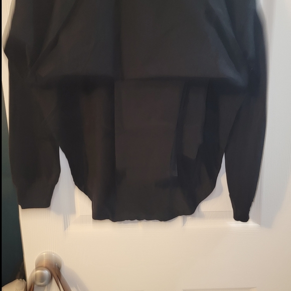 NWOT SHEIN 2 PEICE hooded high cut shirt with matching leggings Black - Picture 5 of 8